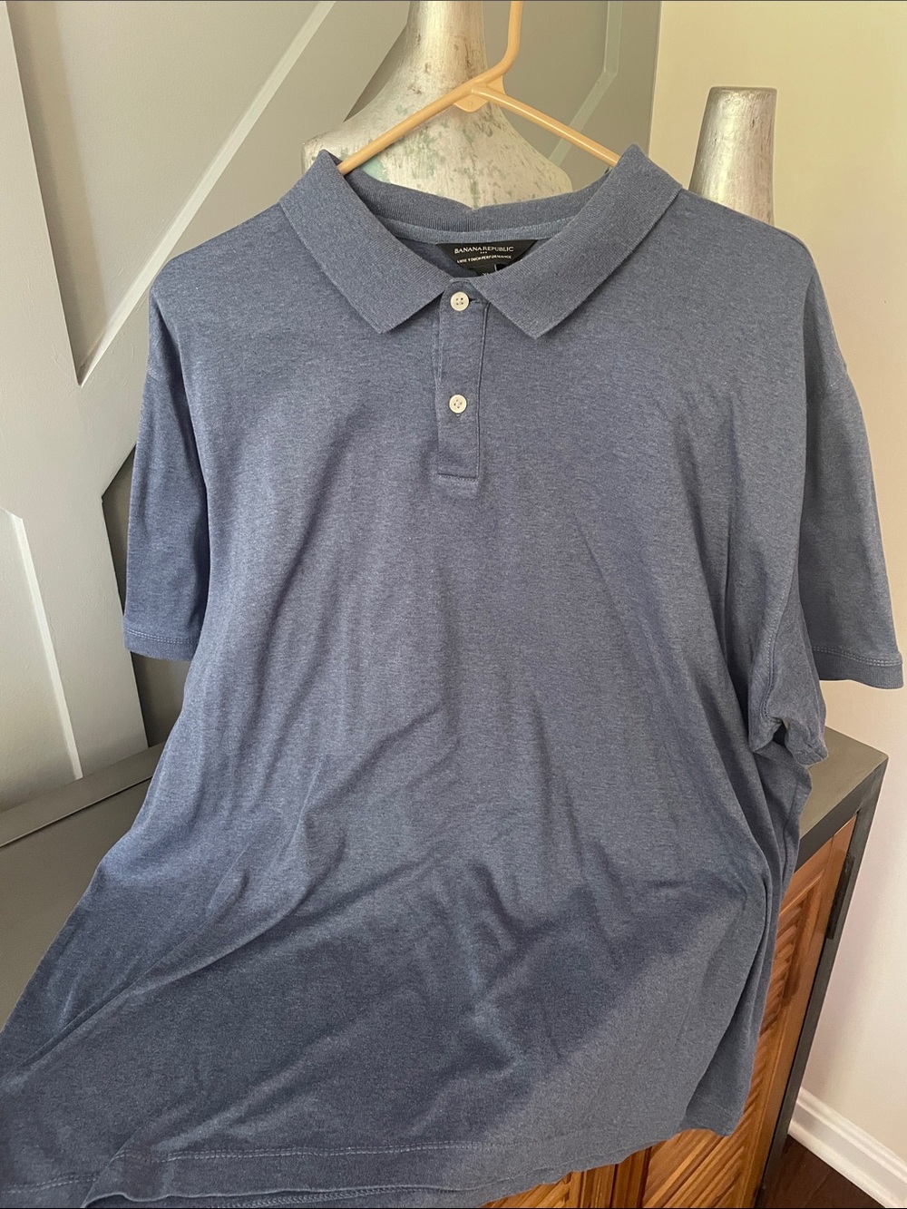 Banana Republic Men’s Navy Blue Casual Button-Down Polo